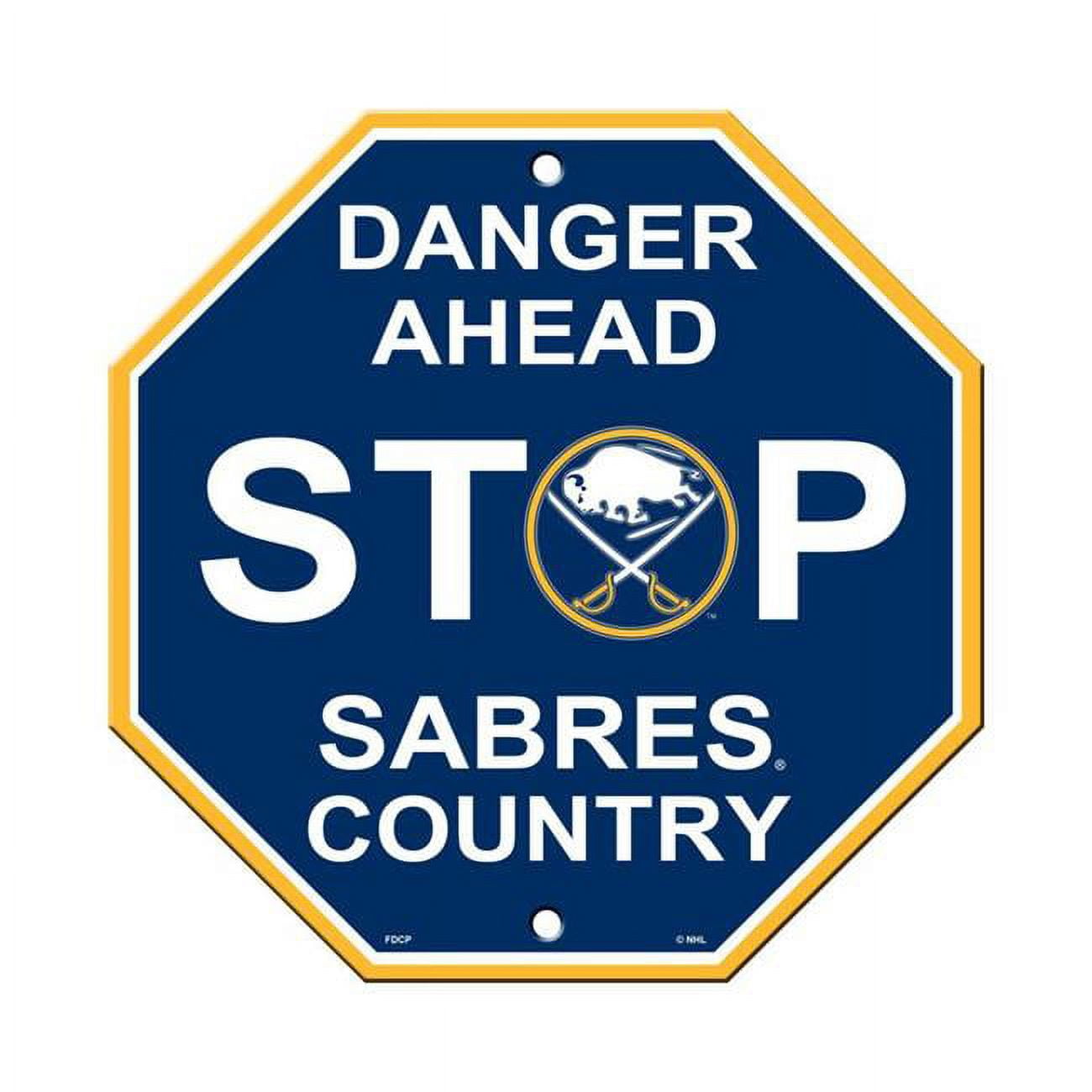Picture of Buffalo Sabres Sign 12x12 Plastic Stop Style Special Order