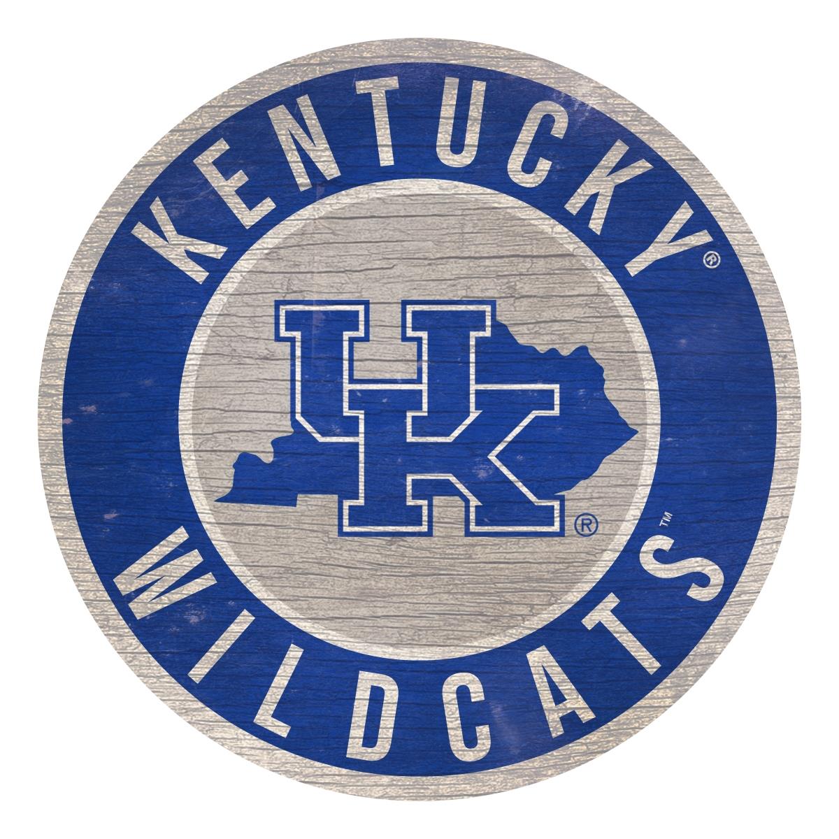 Fan Creations Officially Licensed NCAA Kentucky 12" Wood Circle