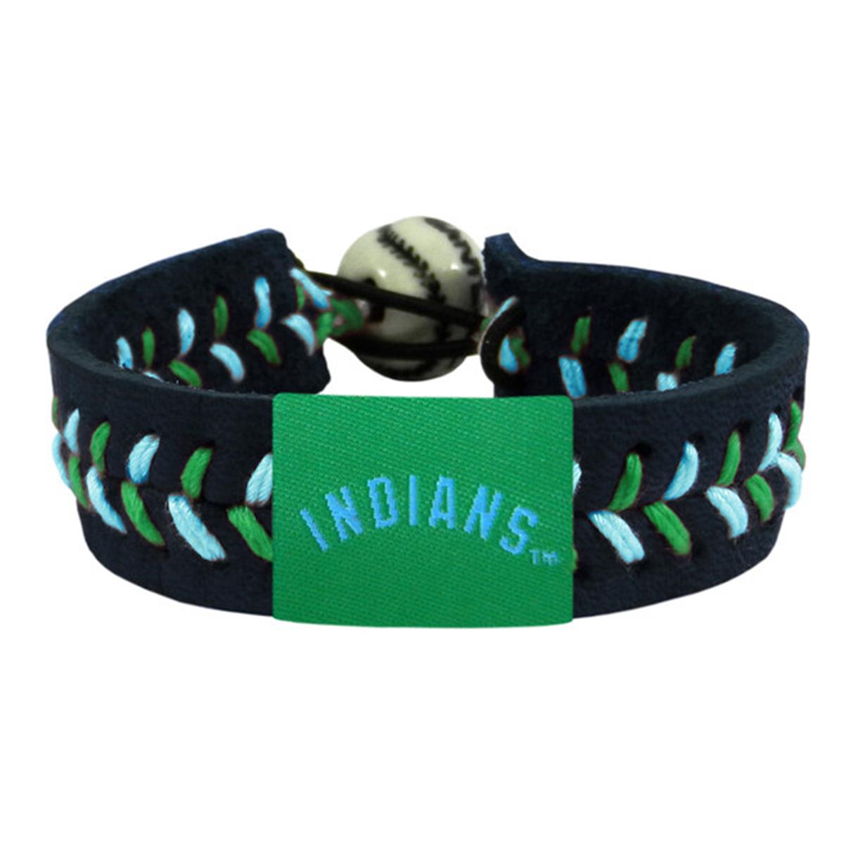 Team Color Baseball Black Cleveland Indians Bracelet