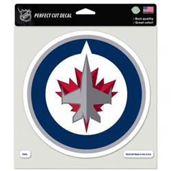 Winnipeg Jets Decal 8x8 Perfect Cut Color Special Order