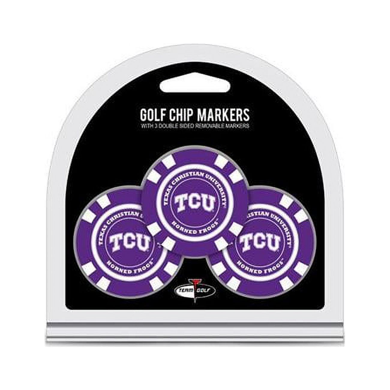 TCU Horned Frogs Golf Chip with Marker 3 Pack