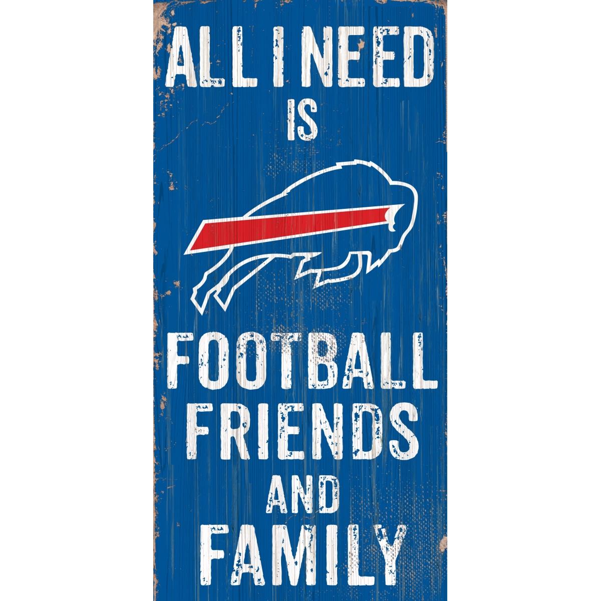 Picture of Buffalo Bills Sign Wood 6x12 Football Friends and Family Design Color Special Order