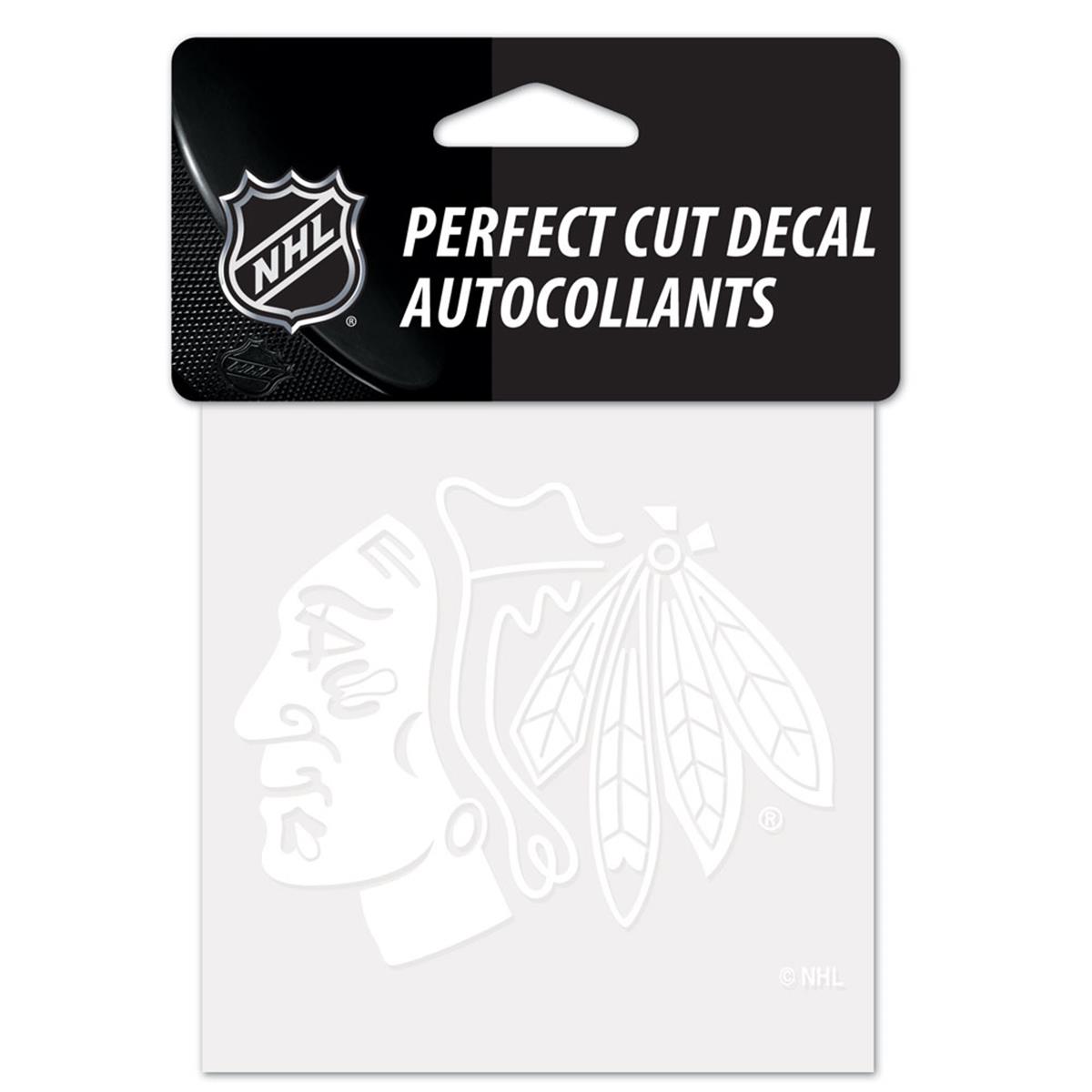 Picture of Chicago Blackhawks Decal 4x4 Perfect Cut White Special Order
