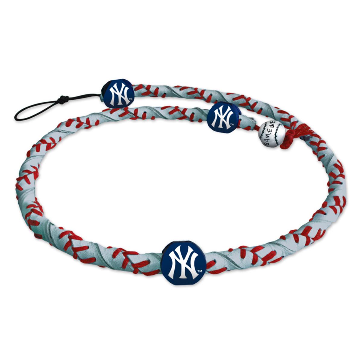 New York Yankees Frozen Rope Reflective Baseball Necklace