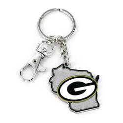 Green Bay Packers Keychain State Design Special Order