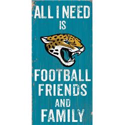 Picture of Jacksonville Jaguars Sign Wood 6x12 Football Friends and Family Design Color Special Order