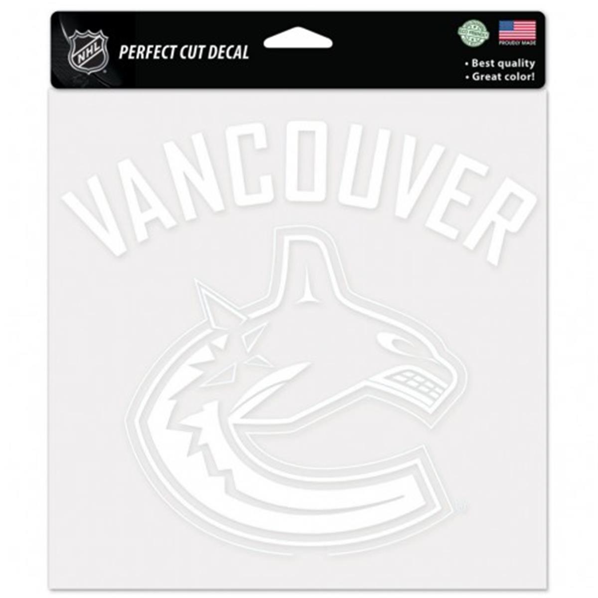Picture of Vancouver Canucks Decal 8x8 Perfect Cut White Special Order