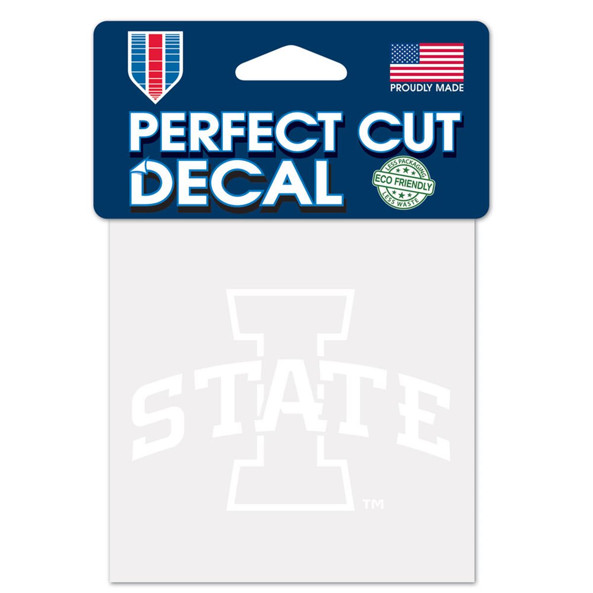 Iowa State Cyclones Decal 4x4 Perfect Cut White Special Order