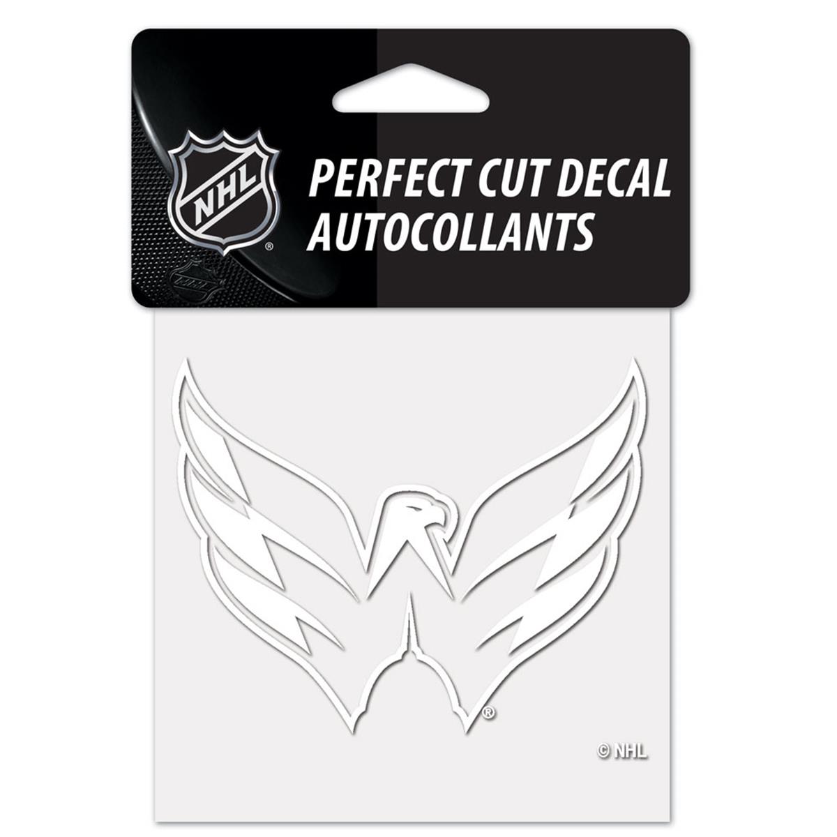 Washington Capitals Decal 4x4 Perfect Cut White Special Order