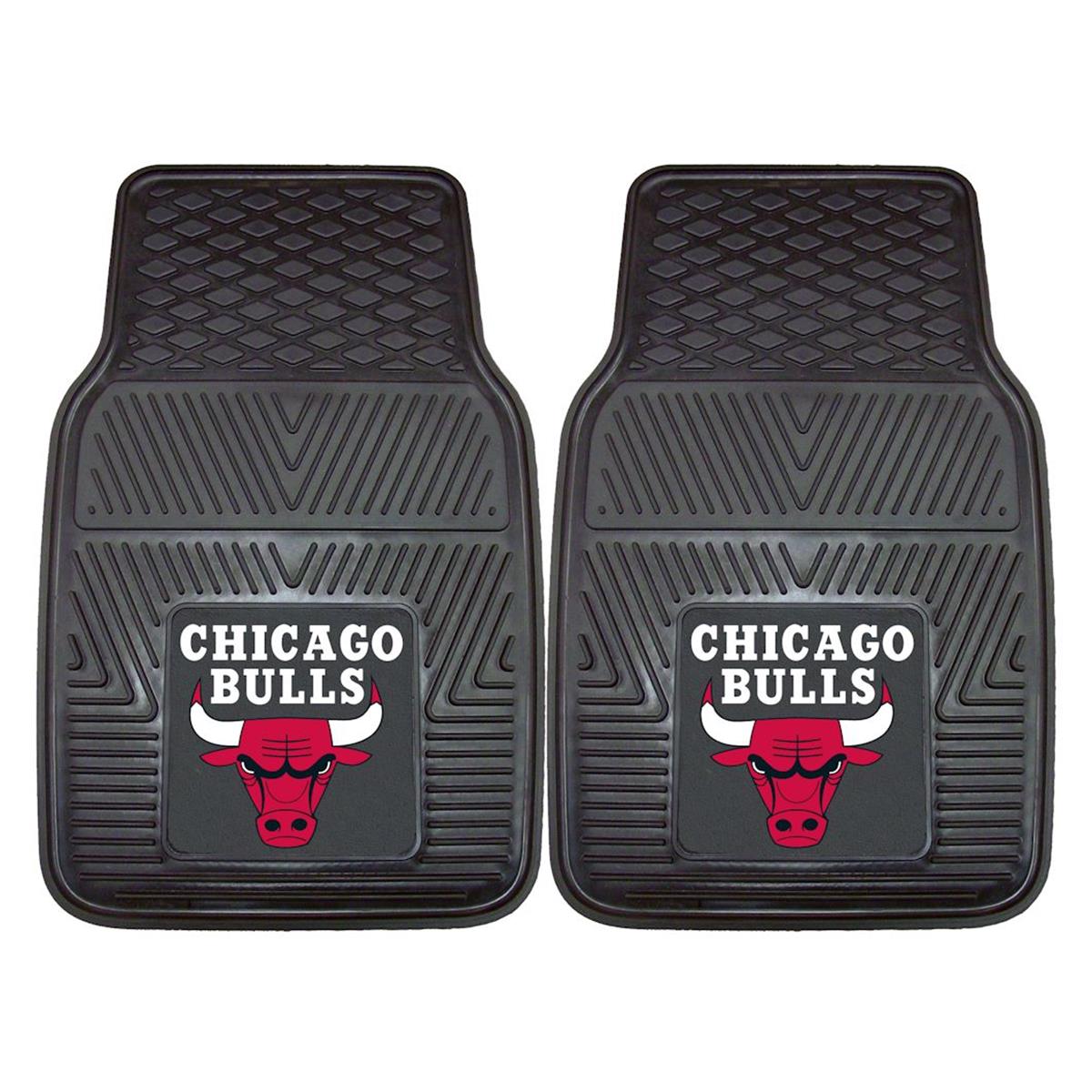 Chicago Bulls Car Mats Heavy Duty 2 Piece Vinyl Special Order