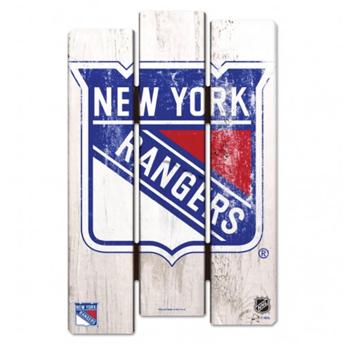 Picture of New York Rangers Sign 11x17 Wood Fence Style