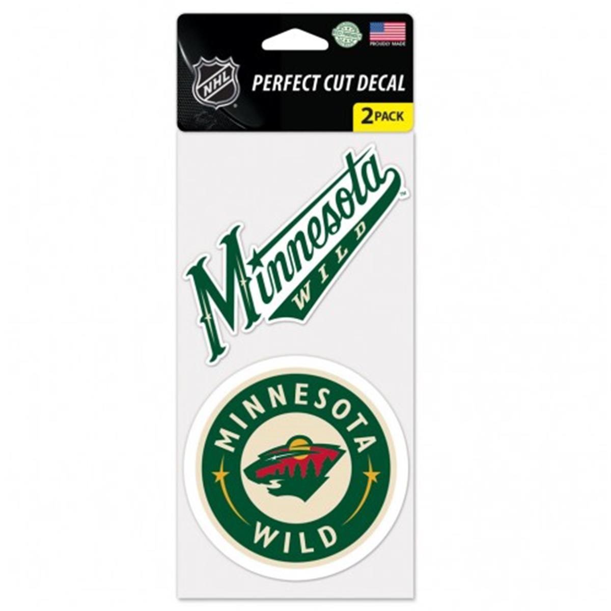 Picture of Minnesota Wild Decal 4x4 Perfect Cut Set of 2 Special Order