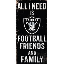 Picture of Oakland Raiders Sign Wood 6x12 Football Friends and Family Design Color Special Order