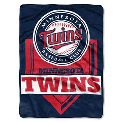 Picture of Minnesota Twins Blanket 60x80 Raschel Home Plate Design Special Order