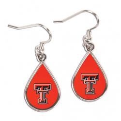 Texas Tech Red Raiders Earrings Tear Drop Style