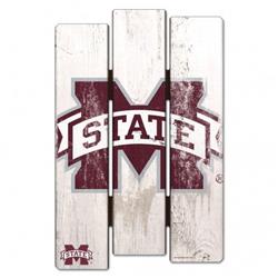 Picture of Mississippi State Bulldogs Sign 11x17 Wood Fence Style