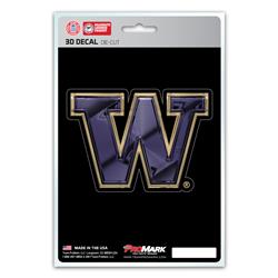 8162028877 5 x 8 in. Die Cut 3D Logo Design Washington Huskies Decal