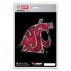 8162028878 5 x 8 in. Die Cut 3D Logo Design Washington State Cougars Decal