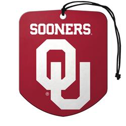 Oklahoma Sooners Air Freshener Shield Design 2 Pack