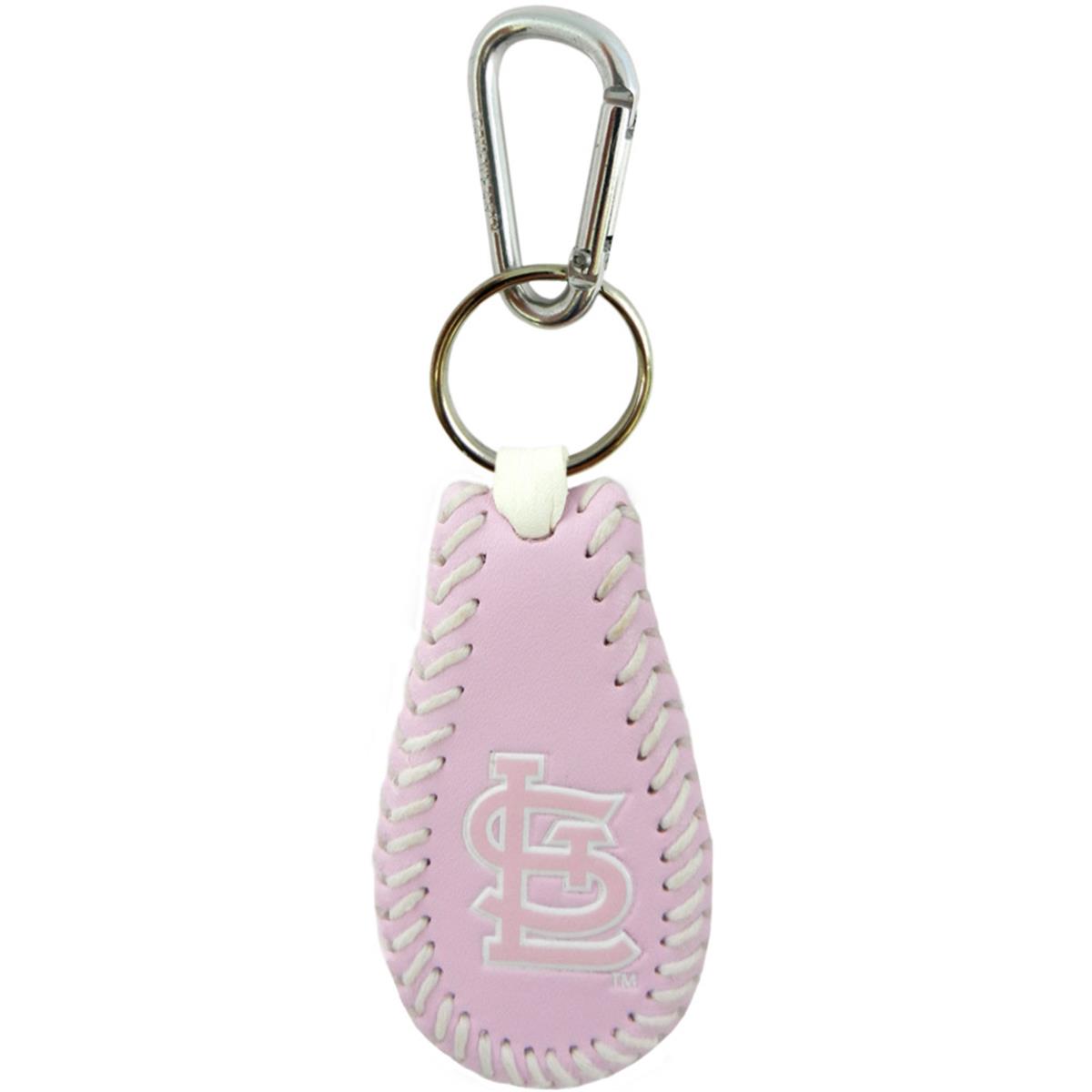 St. Louis Cardinals Keychain Classic Baseball Pink