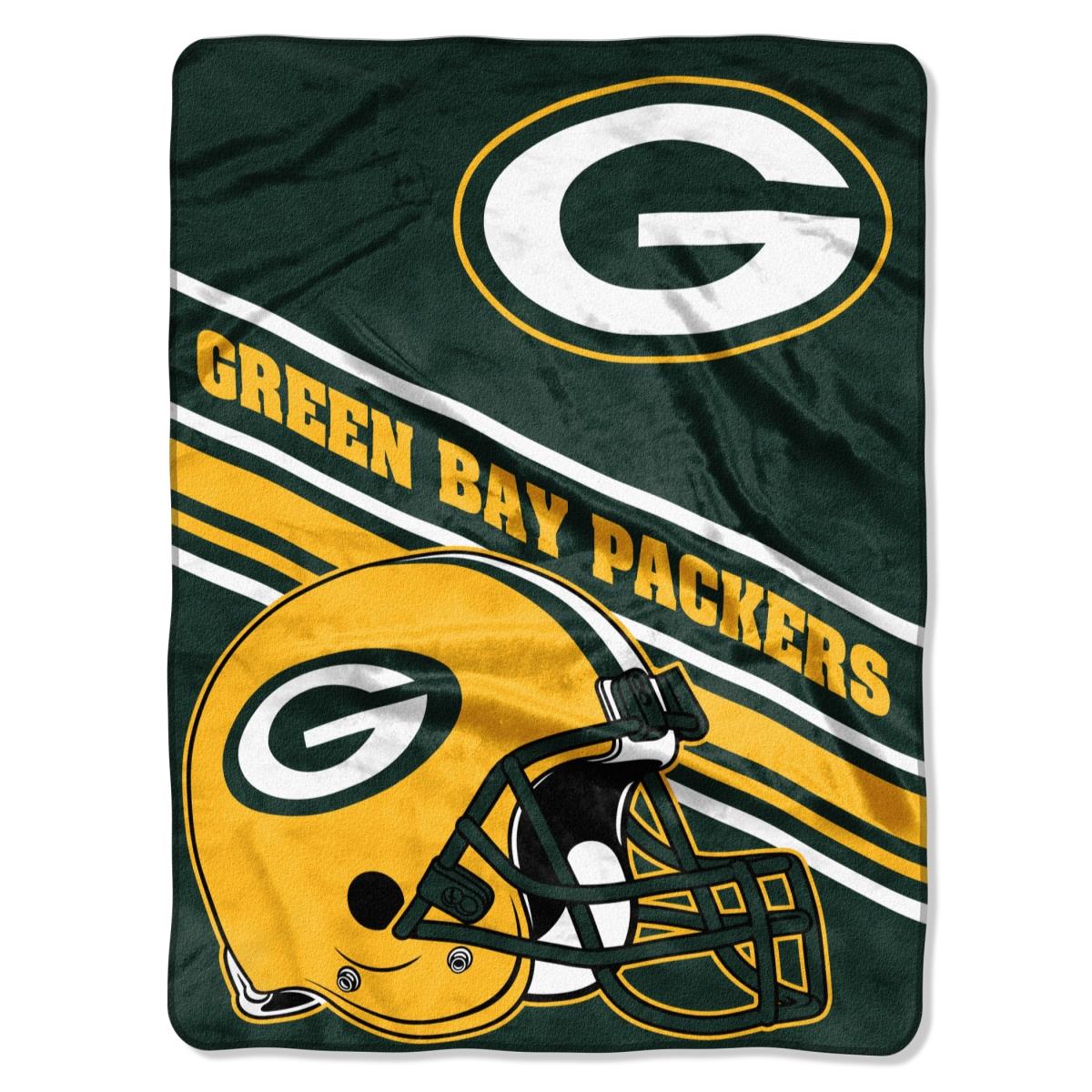 Picture of Northwest 9060413088 Green Bay Packers Raschel Slant Design Blanket - 60 x 80 in.