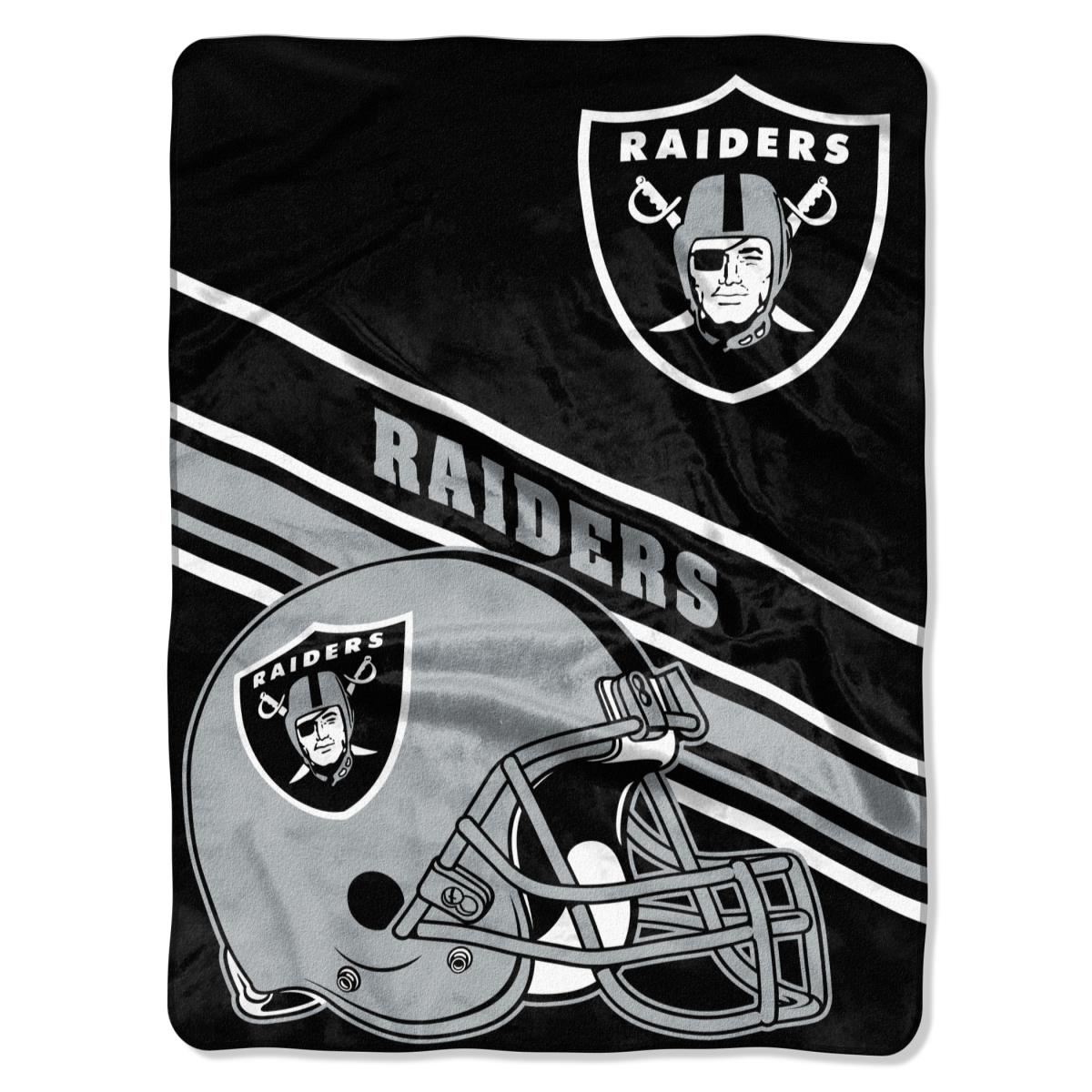 Picture of Northwest 9060413090 Oakland Raiders Raschel Slant Design Blanket - 60 x 80 in.