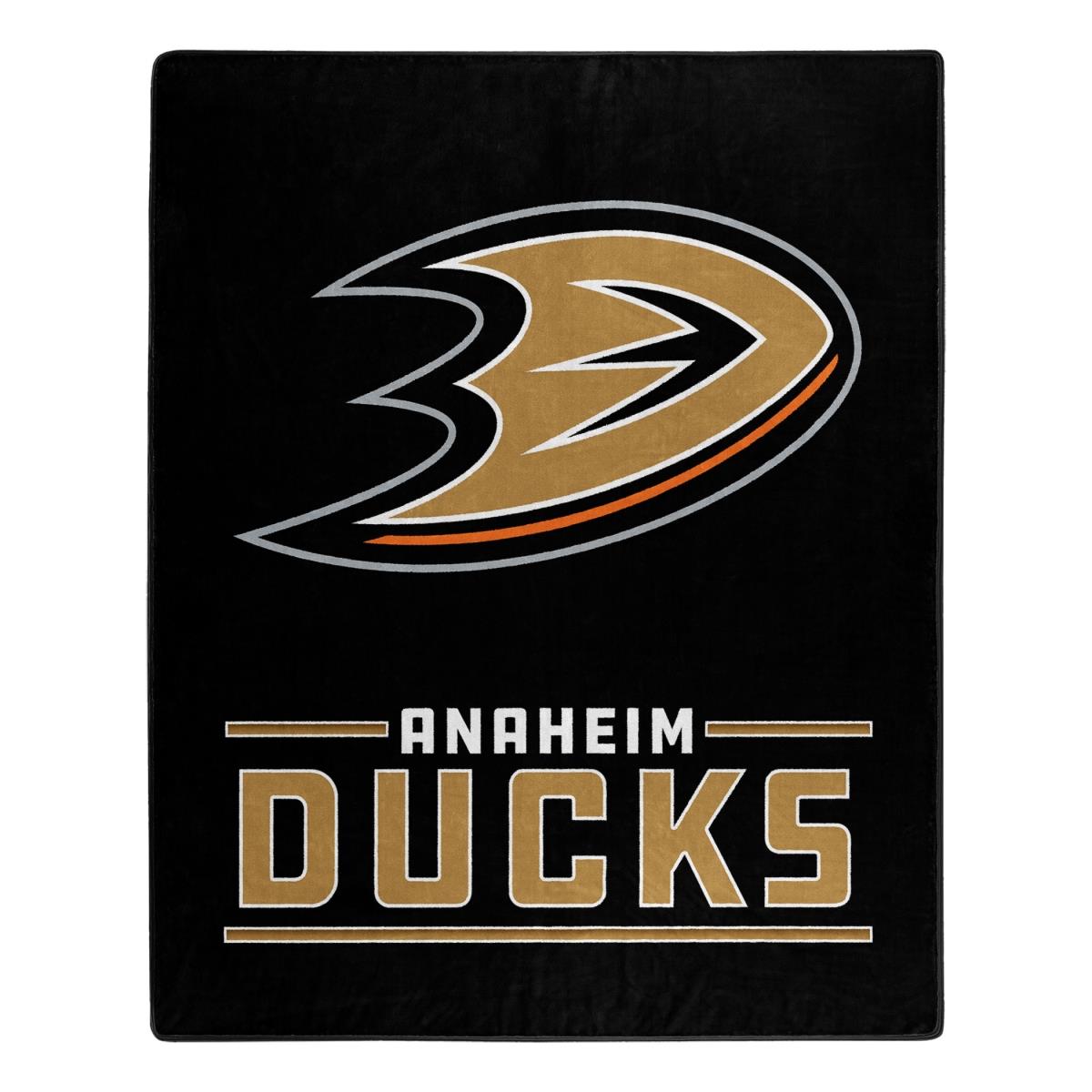 9060413234 Anaheim Ducks Raschel Interference Design Blanket - 50 x 60 in.