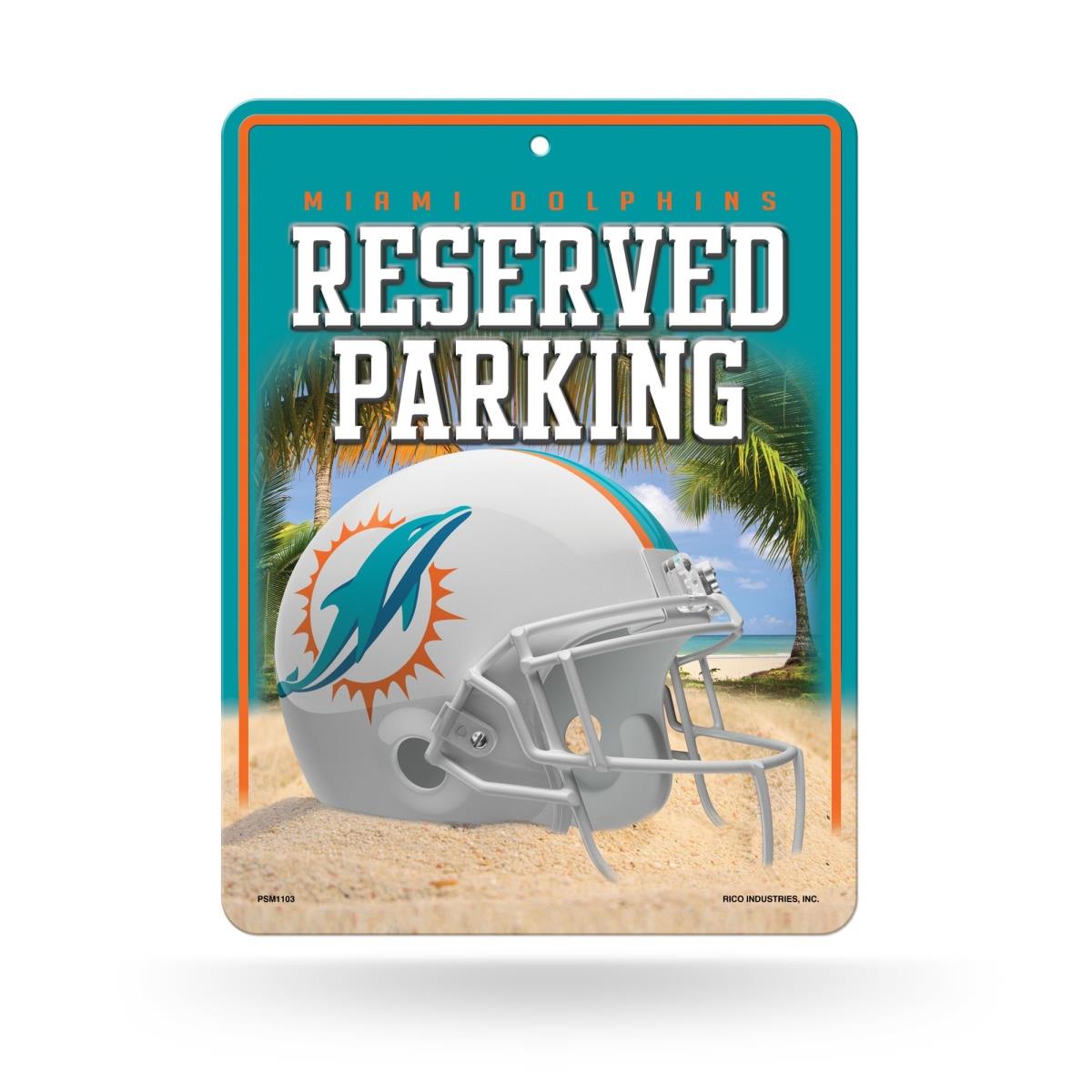 Miami Dolphins Metal Parking Sign