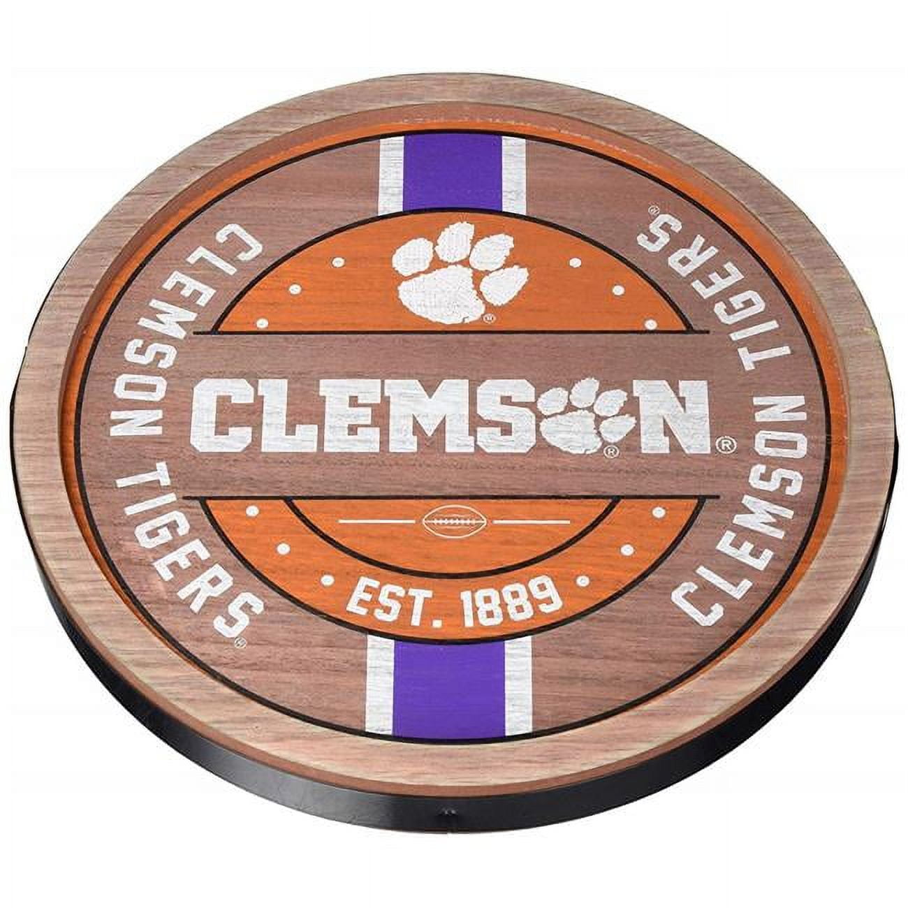 Picture of Forever Collectibles 9279702866 Clemson Tigers Barrel Design Wood Sign - 12.5 in.