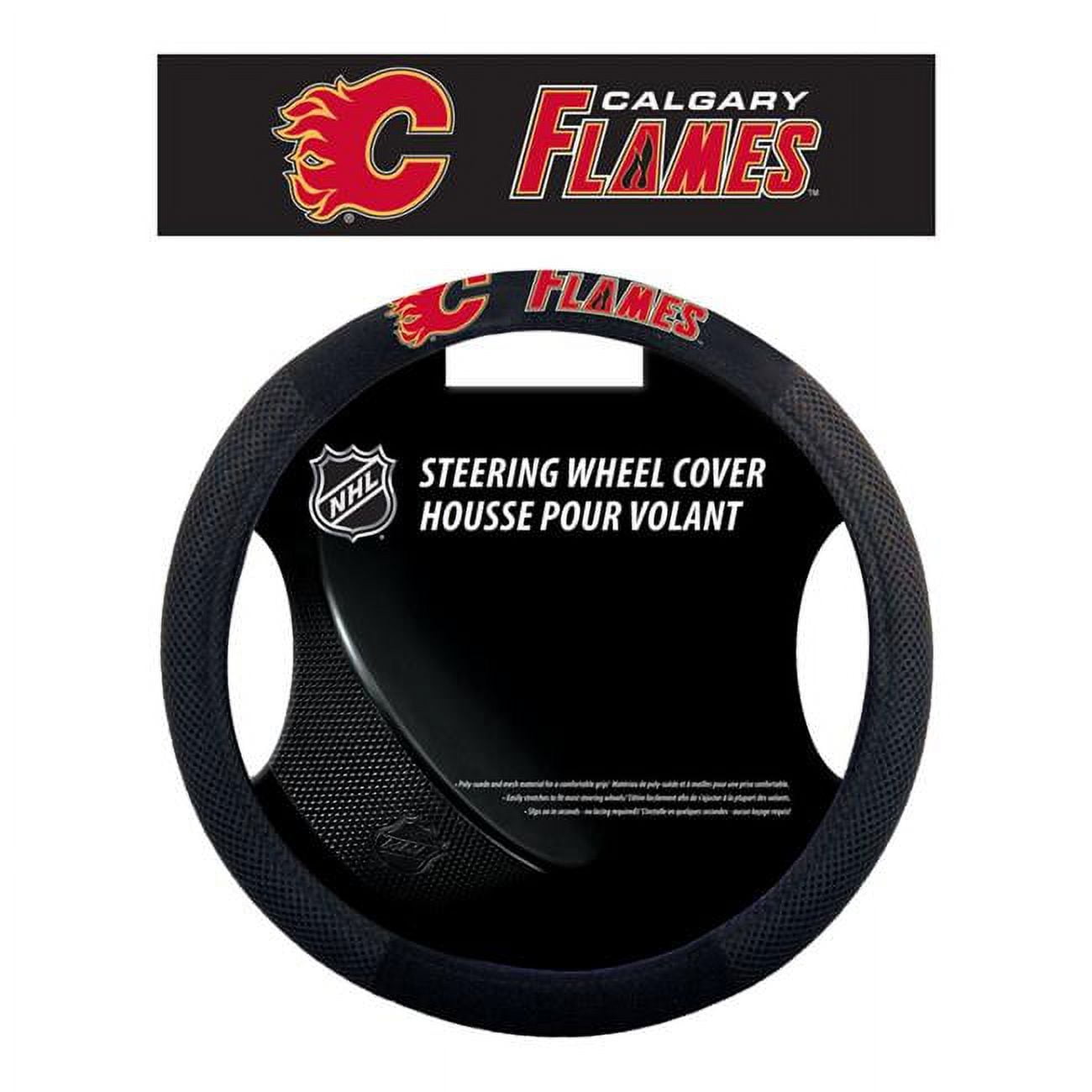 Calgary Flames Mesh Style Steering Wheel Cover