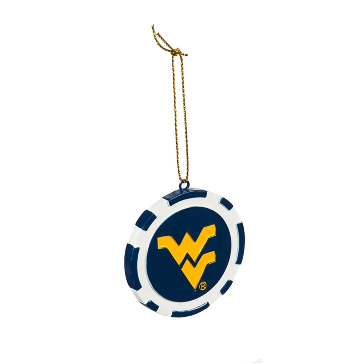 Picture of Evergreen Enterprises 841296153 West Virginia Mountaineers Game Chip Ornament
