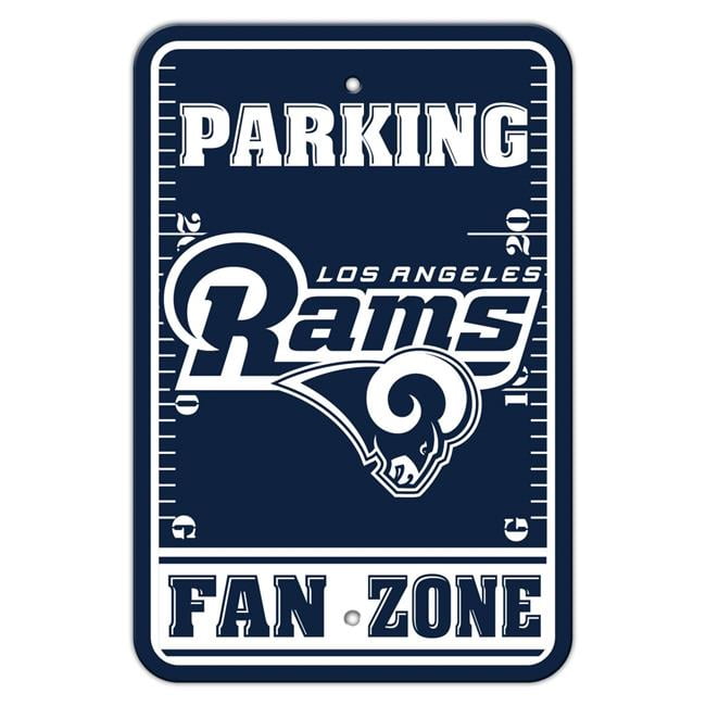 Los Angeles Rams Blue & White Logo Fan Zone Parking Style Plastic Sign - 12 x 18 in.