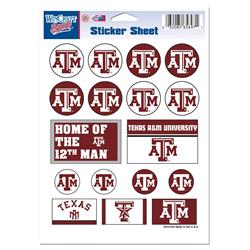 3208552002 Texas A&M Aggies Vinyl Sticker Sheet Mini Decals - 5 x 7 in.