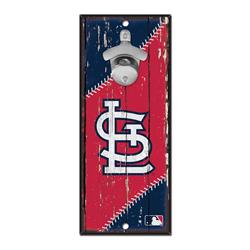 St. Louis Cardinals Bottle Opener Wood Sign - 5 x 11 in.