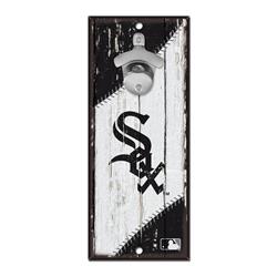 3208558961 Chicago White Sox Bottle Opener Wood Sign - 5 x 11 in.