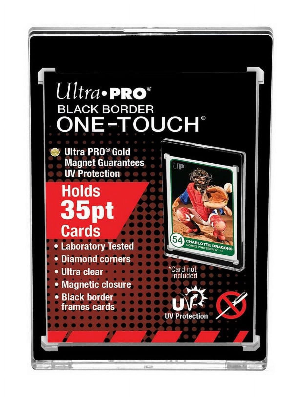 7442785566 One Touch UV Card Holder with Magnet Closure Black Border - 35 Point