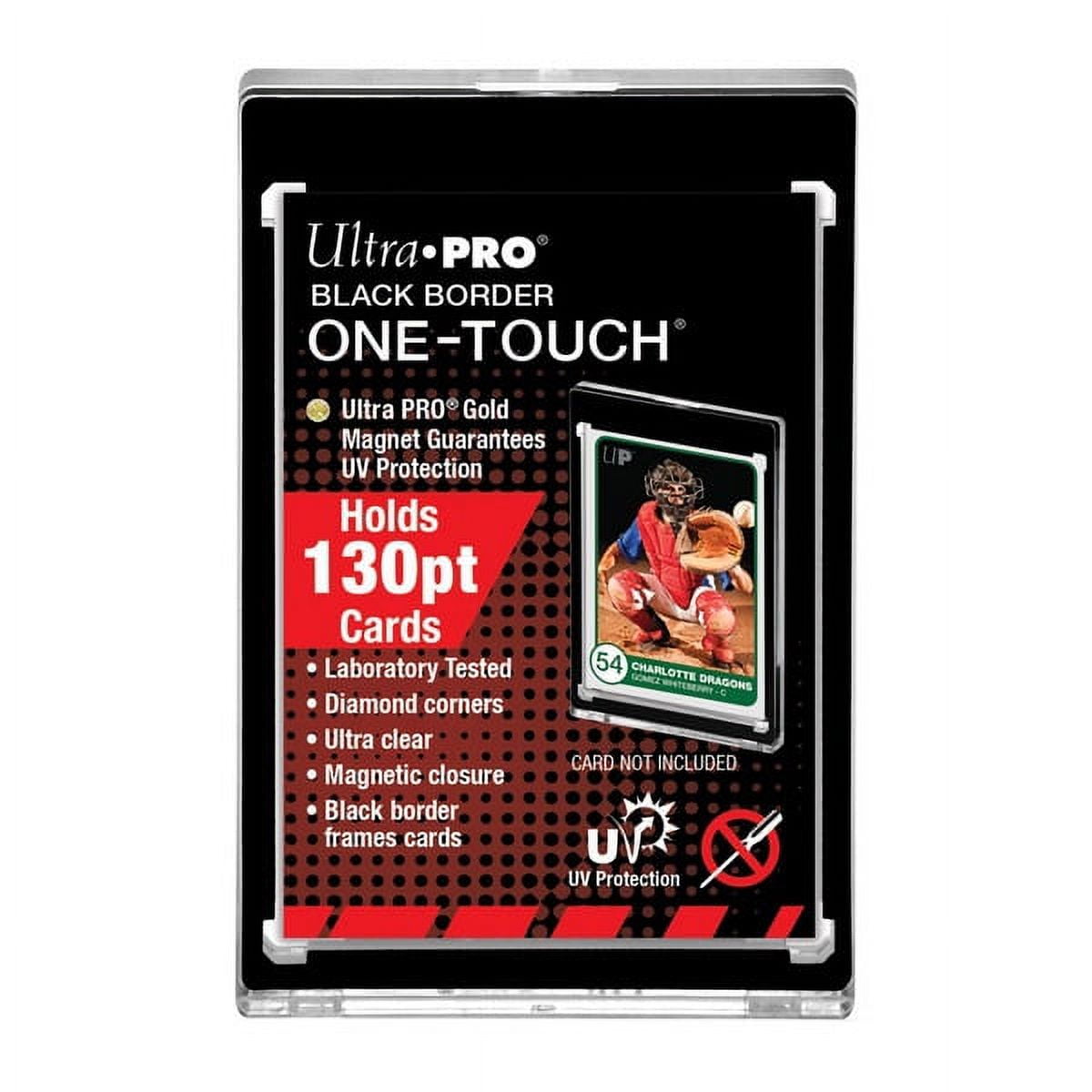 7442785917 One Touch UV Card Holder with Magnet Closure Black Border - 130 Point