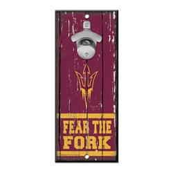 Picture of Wincraft 3208567332 Arizona State Sun Devils Bottle Opener Wood Sign - 5 x 11 in.