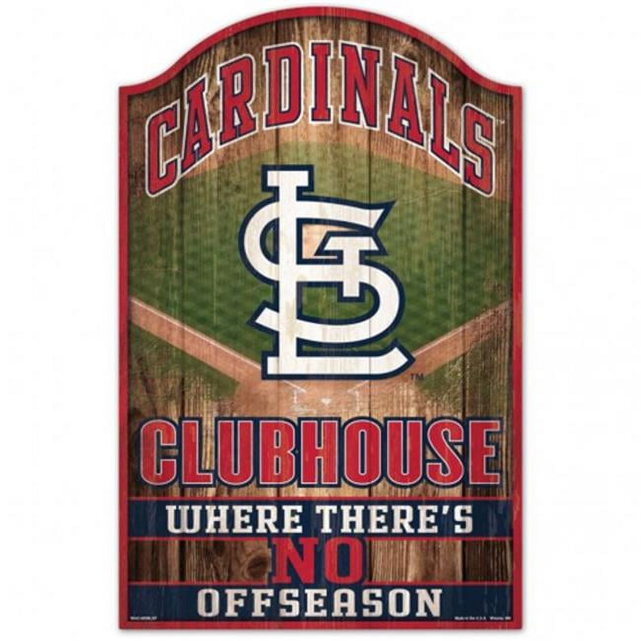 St. Louis Cardinals Wood Fan Cave Design Sign - 11 x 17 in.