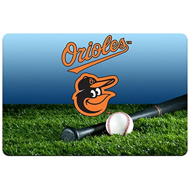 Baltimore Orioles Mat Team Color Baseball Pet Bowl - Large