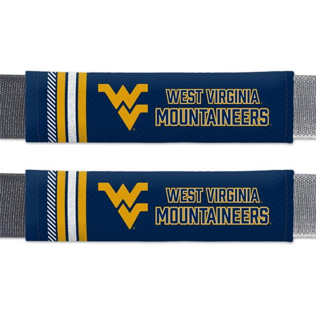 Picture of Fremont Die 2324551373 West Virginia Mountaineers Rally Design Seat Belt Pads