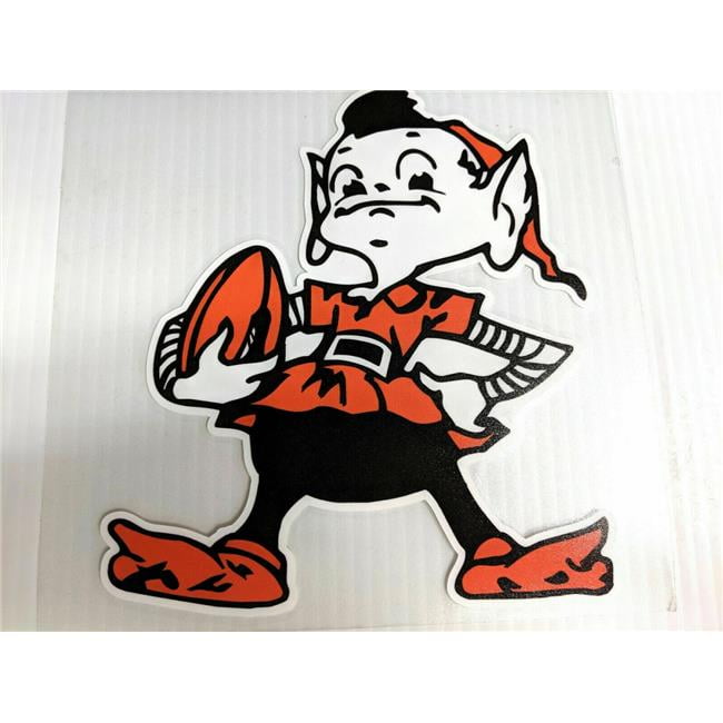 Cleveland Browns Classic Logo Retro Perfect Cut Decal - 8 x 8 in.