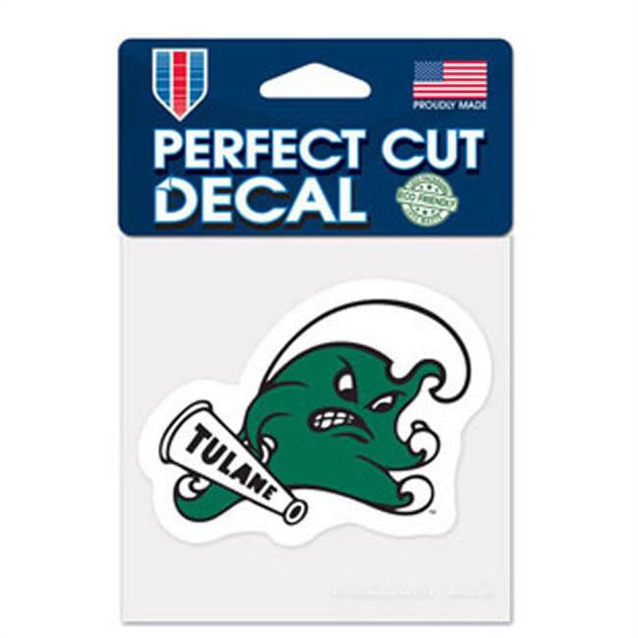Tulane Green Wave Perfect Cut Decal - 4 x 4 in.