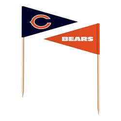Picture of The Sports Vault 7183138206 Chicago Bears Toothpick Flags - Pack of 36