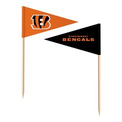 Picture of The Sports Vault 7183138207 Cincinnati Bengals Toothpick Flags - Pack of 36