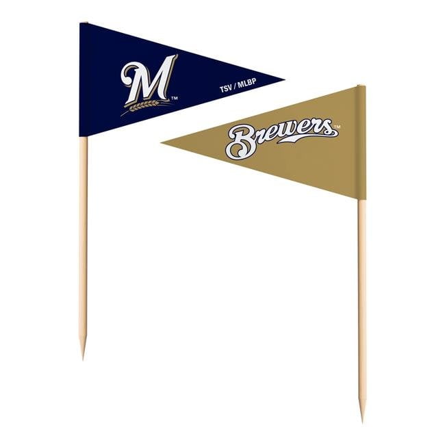 Picture of The Sports Vault 7183138516 Milwaukee Brewers Toothpick Flags - Pack of 36