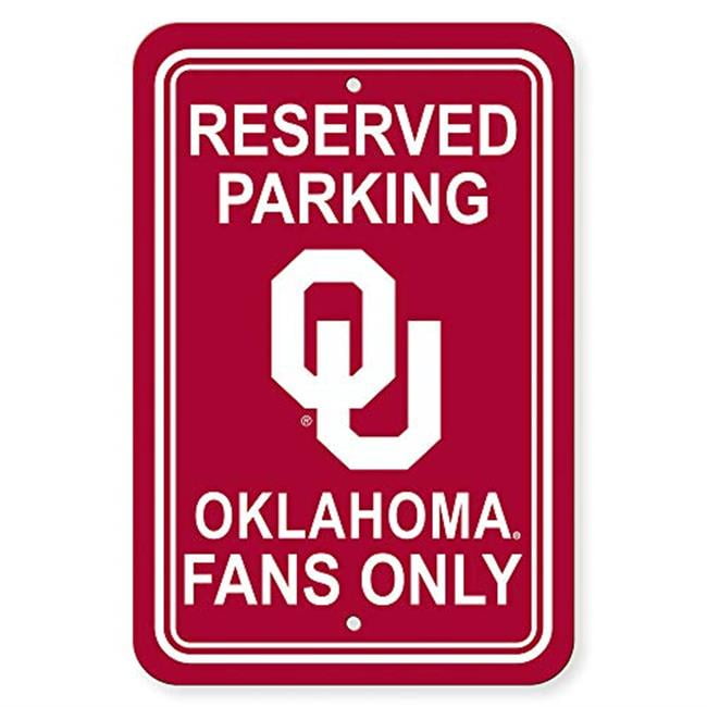 Picture of Caseys 2324540282 12 x 18 in. Oklahoma Sooners Sign Plastic Reserved Parking Style