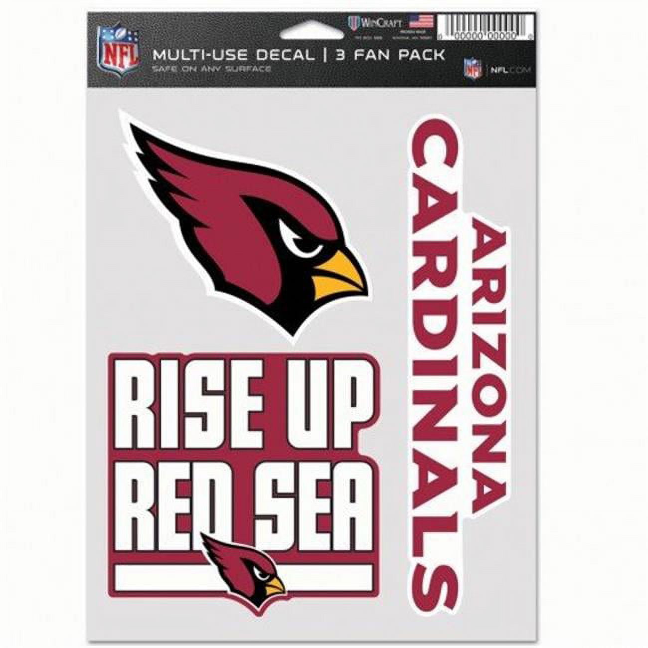 9416607783 NFL Arizona Cardinals Decal Multi Use Fan - Pack of 3