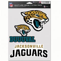 NFL Jacksonville Jaguars Decal Multi Use Fan - Pack of 3