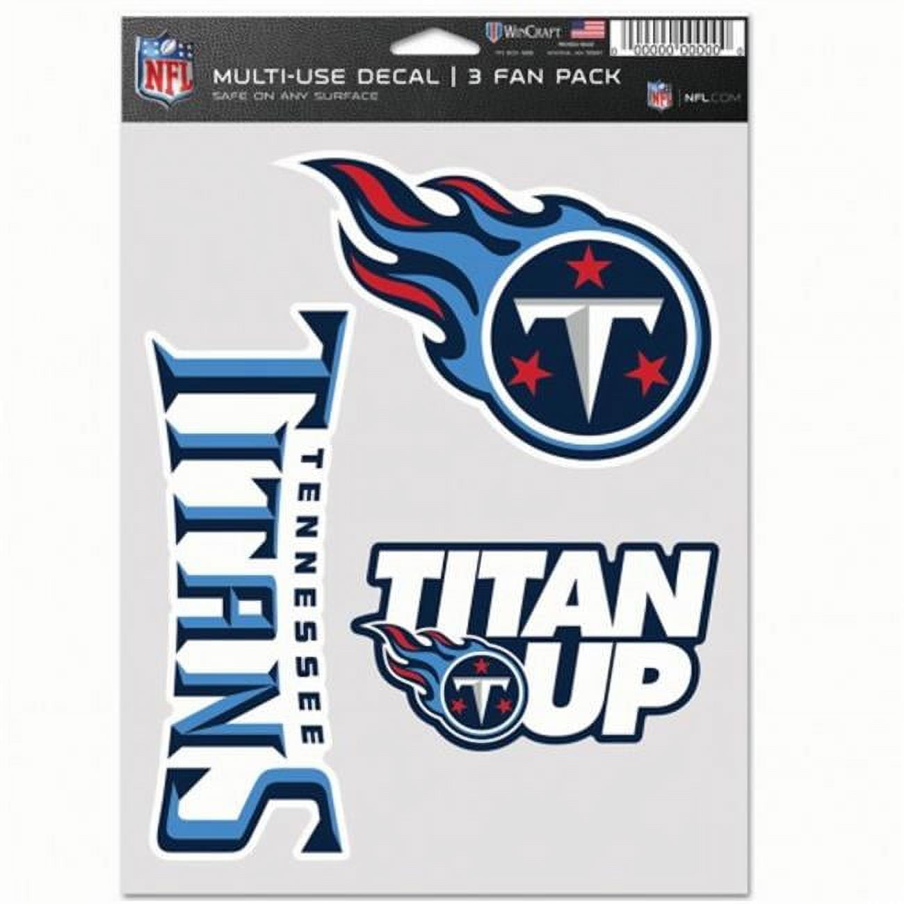 NFL Tennessee Titans Decal Multi Use Fan - Pack of 3
